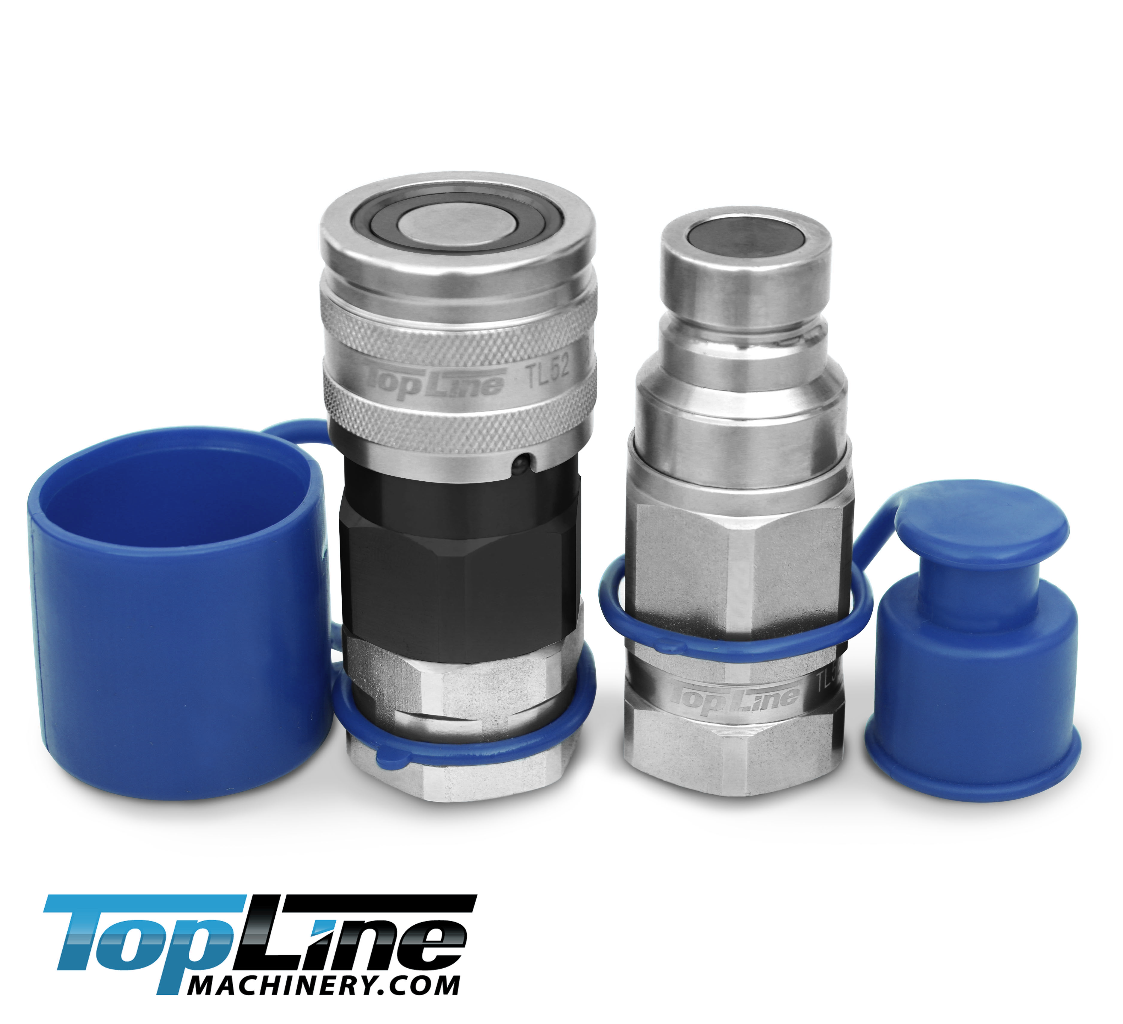 TL51 1" SAE Thread Flat Face High Flow Quick Connect Hydraulic Coupler 3/4" body size for Bobcat Skid Steer Loaders