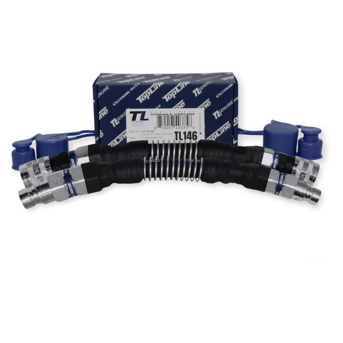 Adapter Set Flat Face Coupler ISO 16028 that converts 1/2 body to 5/8 body size (TL146)