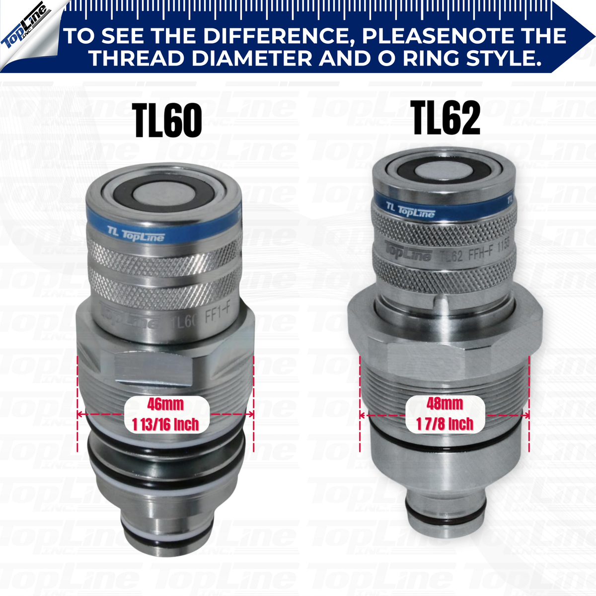 1/2" Aftermarket Replacement for 4BD4FI Cartridge Female FFI Coupler Flat Face TL60