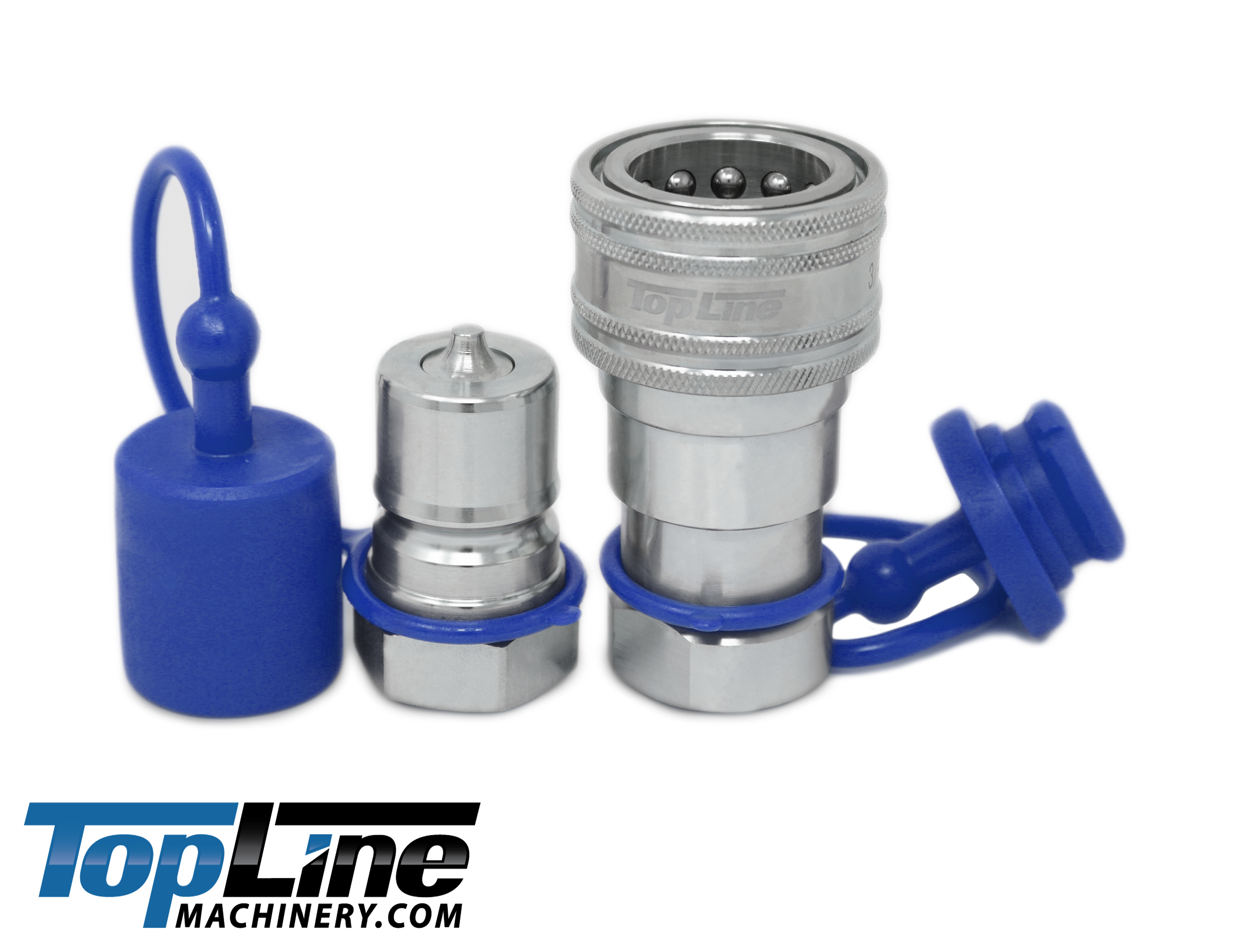 TL74 3/8" SAE Thread Quick Disconnect Hydraulic Coupler Set, 1/4" ISO 7241-B