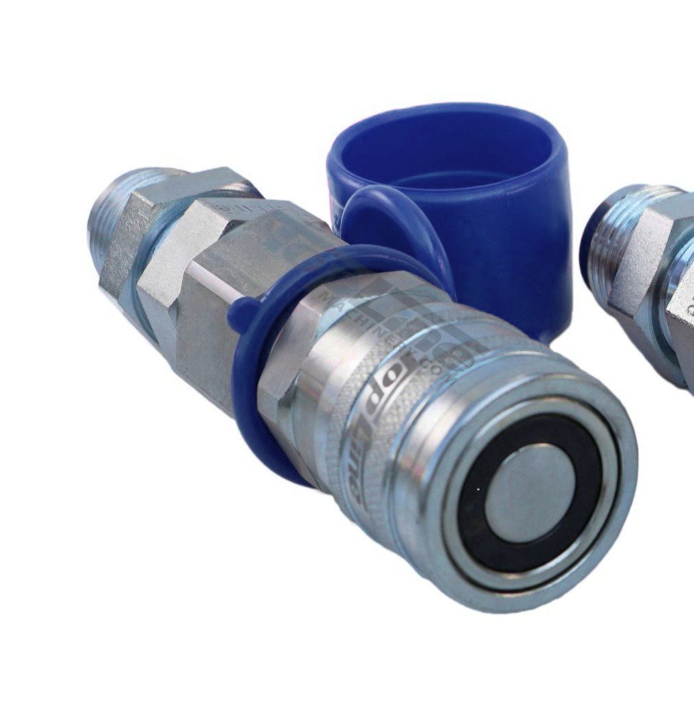 TL20-F #8 JIC Thread Female Flat Face Quick Connect Hydraulic Coupler 1/2" body size Bobcat Skid Steer Loaders