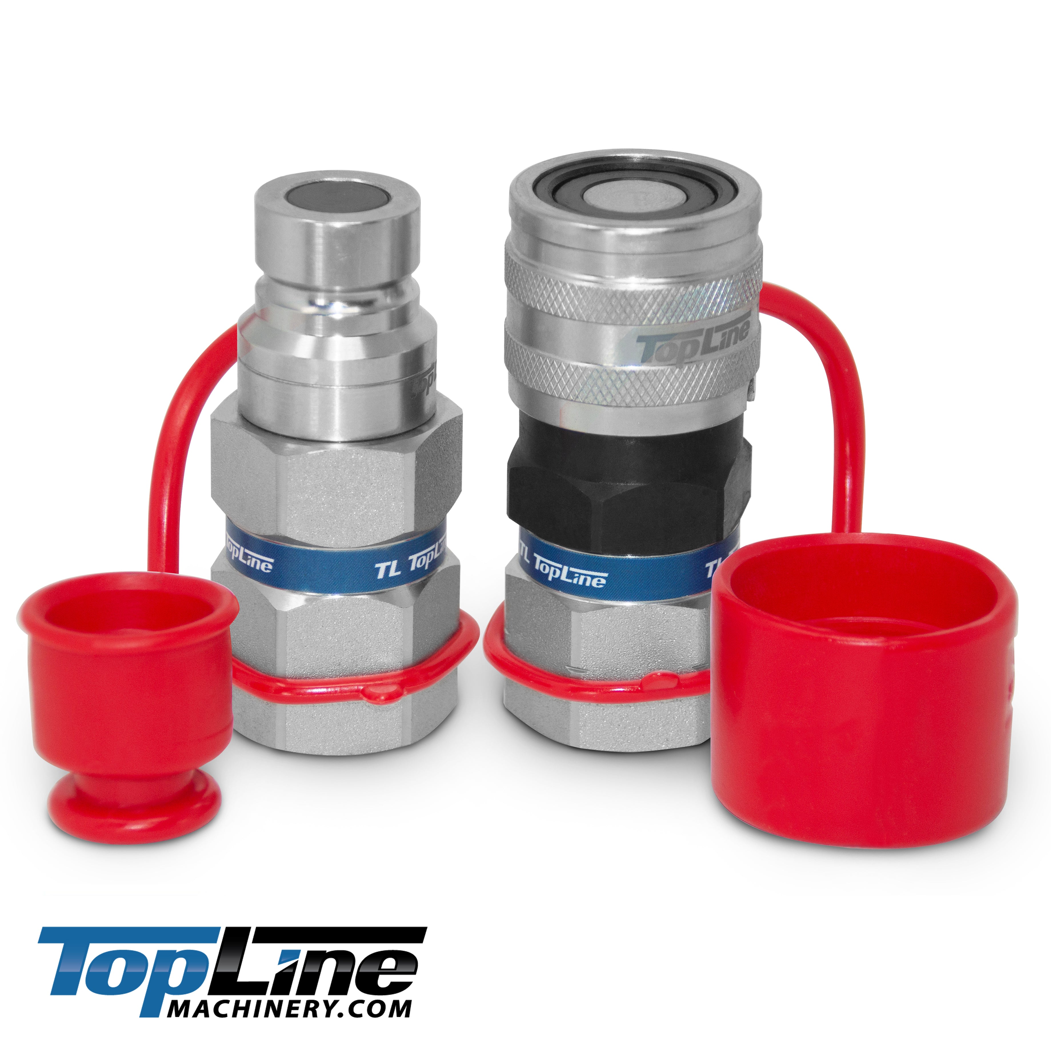 TL19 3/8" NPT Thread Female Flat Face Quick Connect Hydraulic Coupler Skid Steer 1/2" body size Bobcat Skid Steer