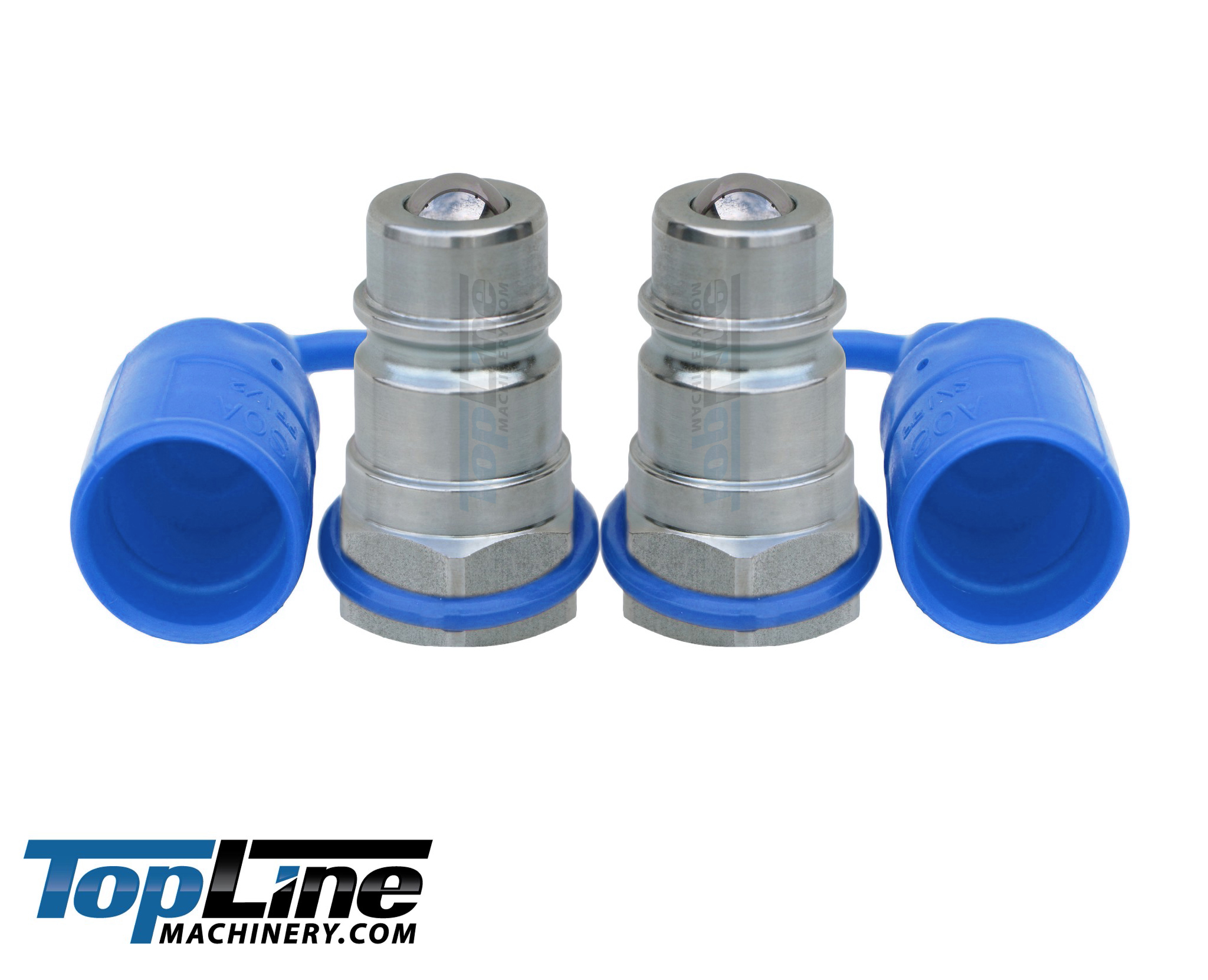 TL38-M 1/2" NPT Thread Ag Quick Connect Hydraulic Coupler Ball style 1/2" body size for Tractor Bobcat Skid Steer Loaders Implements ( pack of 2 )