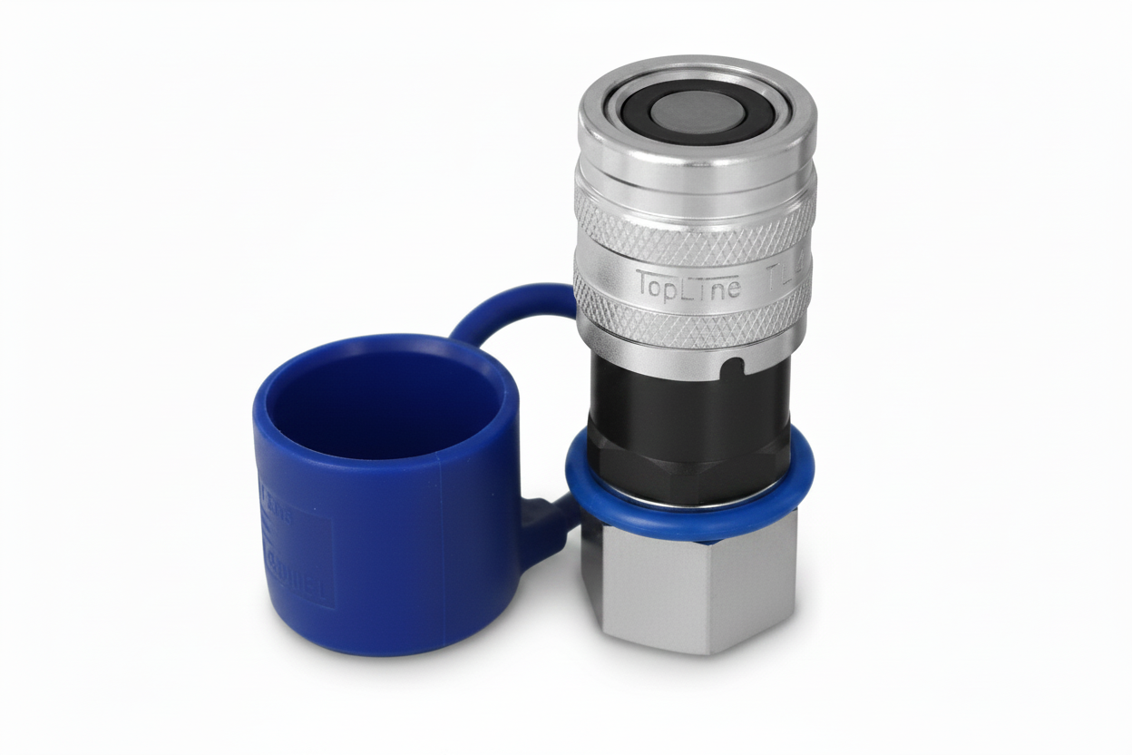TL41-F 3/8" NPT Thread Female Flat Face Quick Connect Hydraulic Couplers | 3/8" body size
