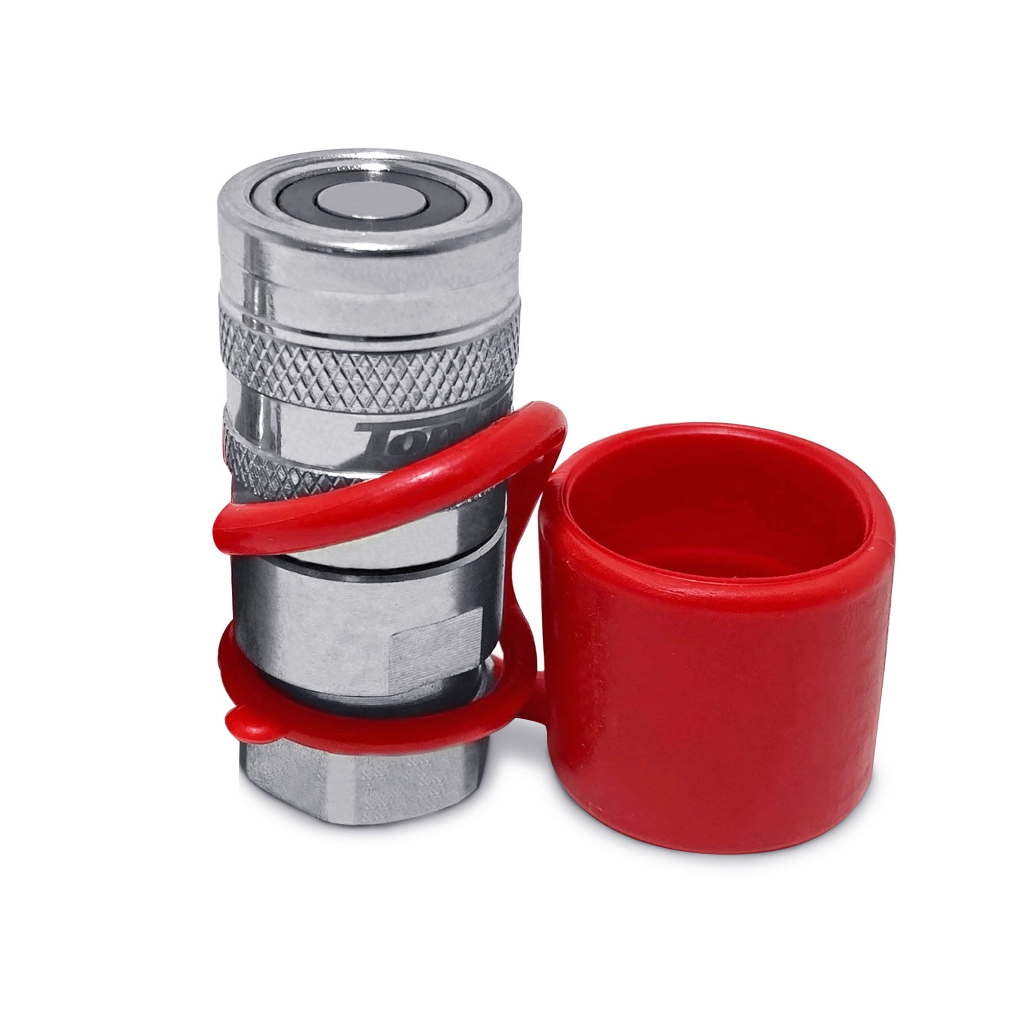 1/4" NPT Thread Female Flat Face Quick Connect Hydraulic Couplers 1/4" body size for Bobcat Skid Steer Loaders | TL43-F