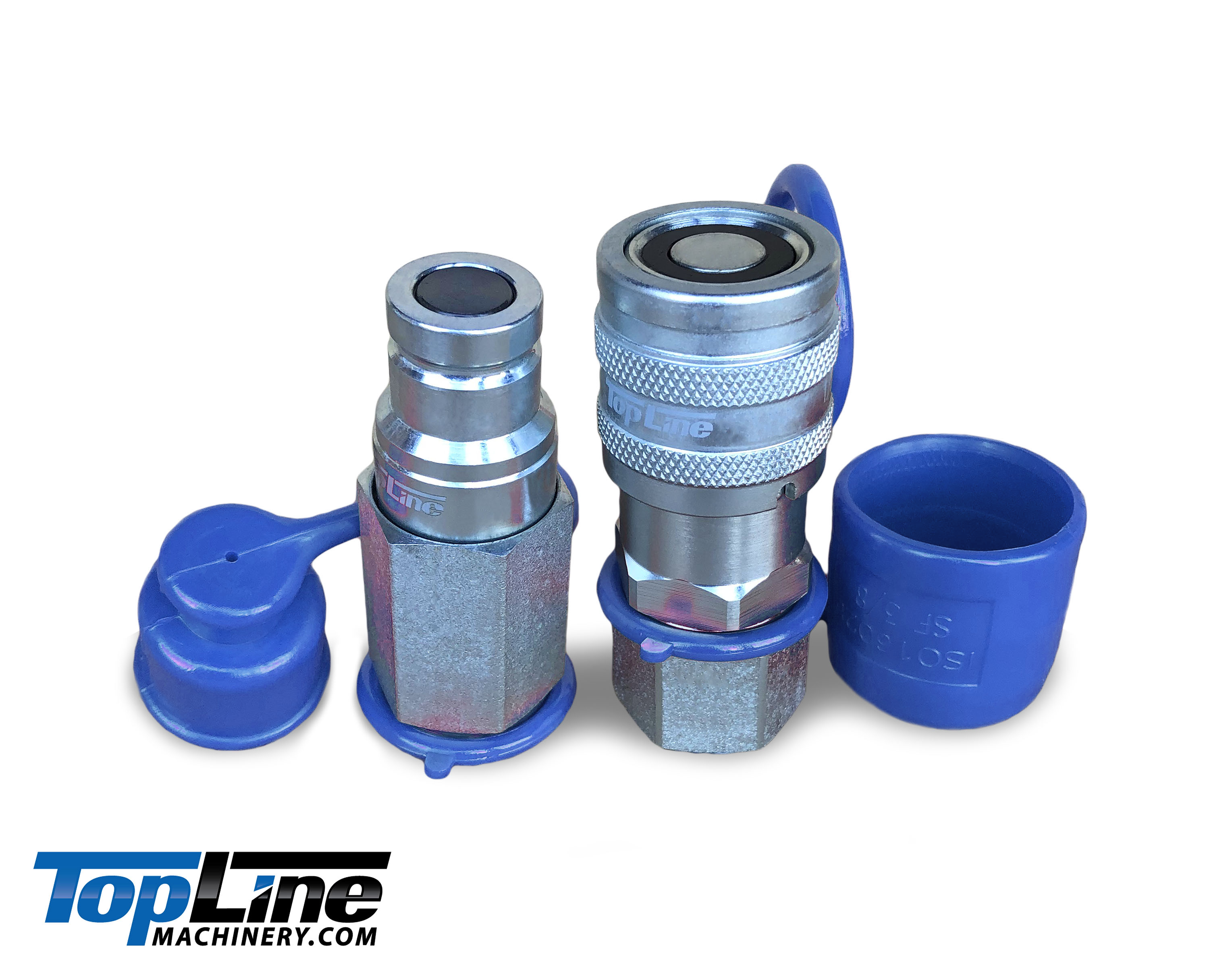 TL44 1/2" NPT Thread 3/8" body size Flat Face Quick Connect Hydraulic Couplers for Bobcat Skid Steer Loaders