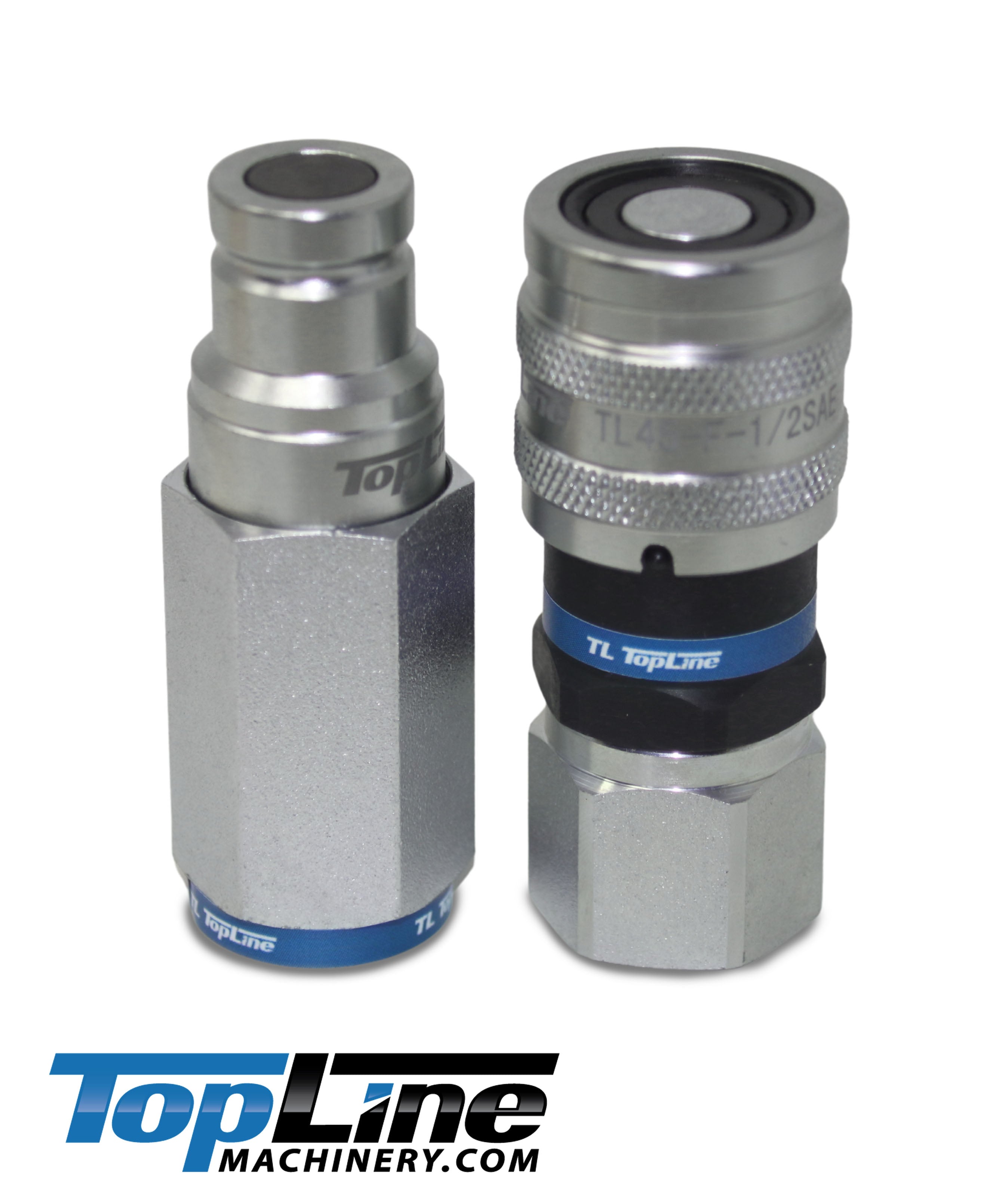 TL45 1/2" SAE Thread 3/8" body size Flat Face Quick Connect Hydraulic Couplers for Bobcat Skid Steer Loaders