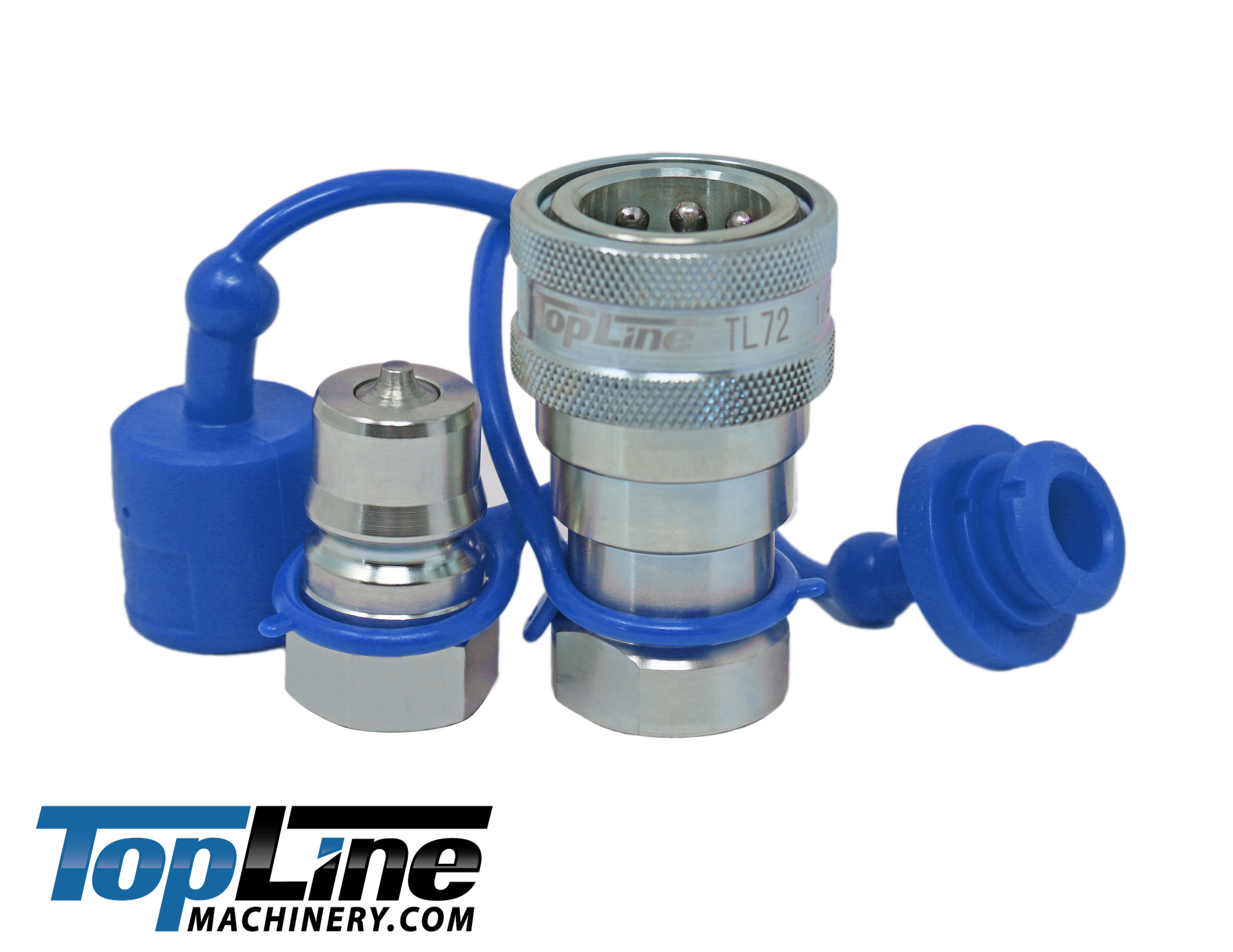 TL72 1/2" NPT Thread ISO 7241-B Hydraulic Quick Coupler Set 1/2" body Poppet Valve