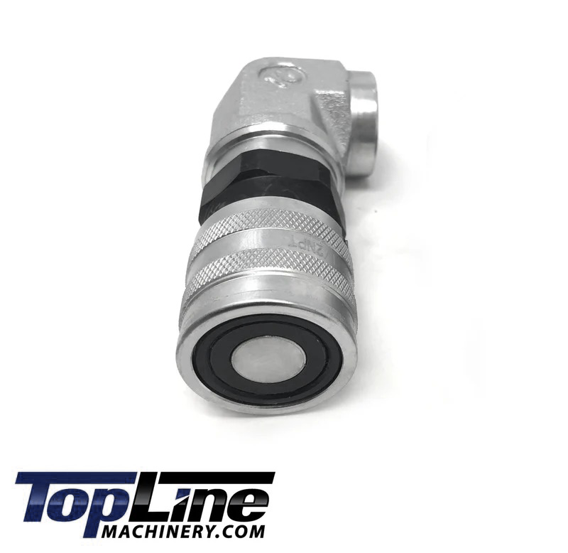 TL107-F 1/2 NPT Female Flat Face Hydraulic Quick Coupler 1/2 body 90 deg. Elbow Bobcat