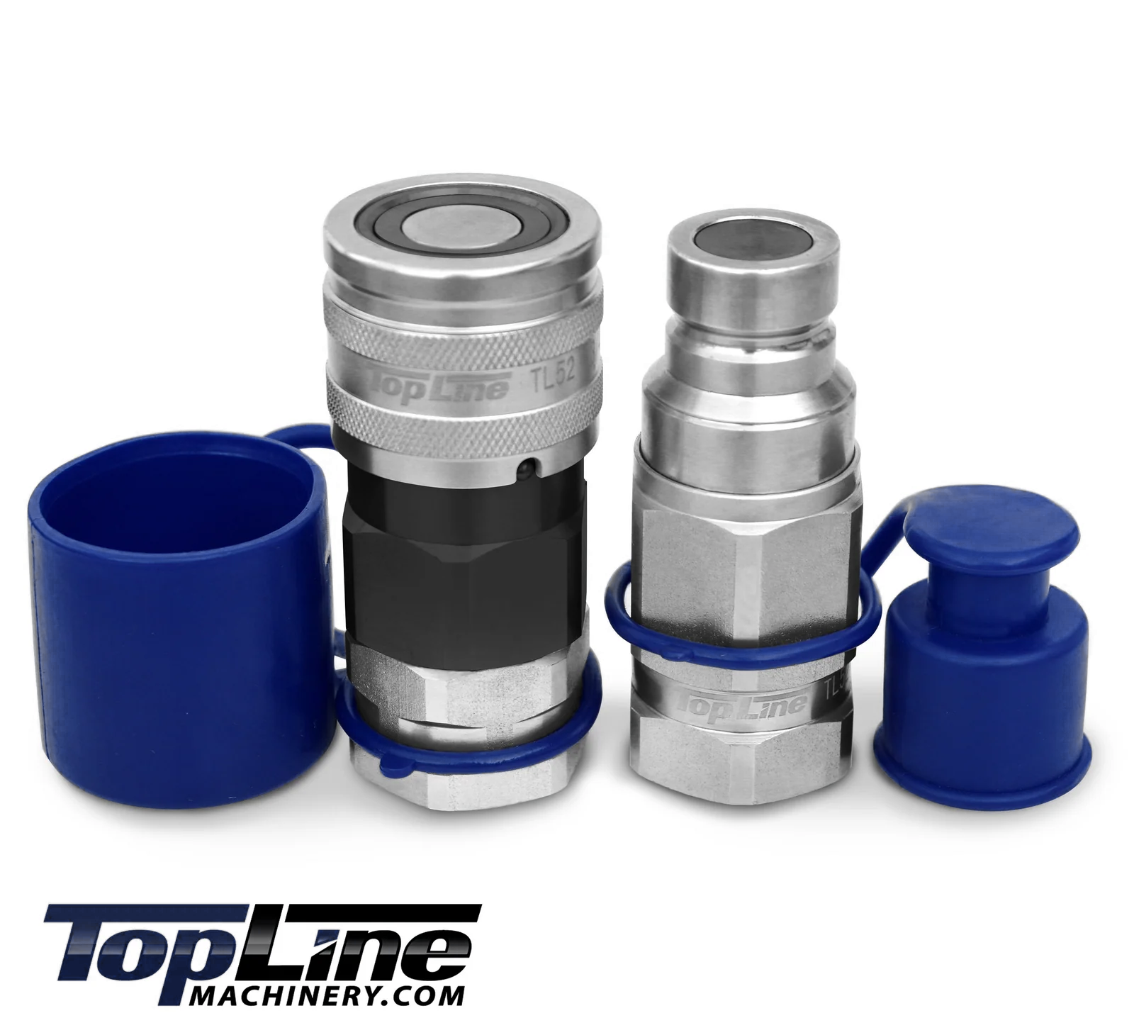 TL50 1" NPT Thread Flat Face High Flow Quick Connect Hydraulic Coupler 3/4" body size for Bobcat Skid Steer Loaders