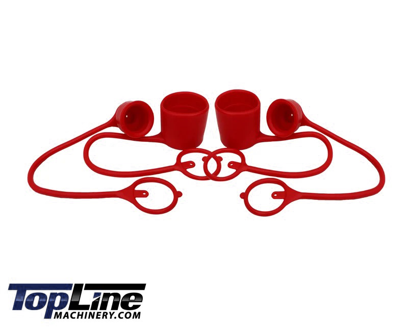 Dust cap set for Flat Face Hydraulic quick coupler Bobcat skid steer (2 Sets)