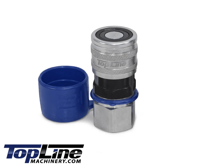 TL19-F 3/8" NPT Thread Female Flat Face Quick Connect Hydraulic Coupler Skid Steer 1/2" body size Bobcat Skid Steer