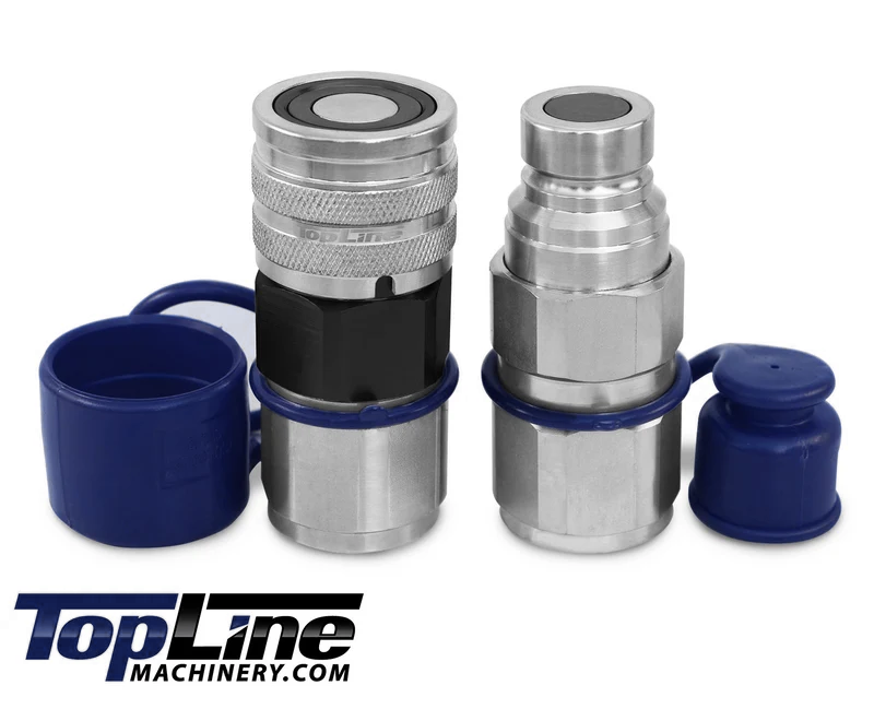 TL29 3/4" NPT Thread Flat Face High Flow Quick Connect Hydraulic Coupler 5/8" body size for Bobcat Skid Steer Loaders