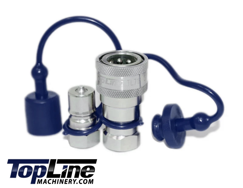 TL77 3/8″ NPT ISO 7241-A Quick Disconnect Hydraulic Coupler Set Poppet Valve
