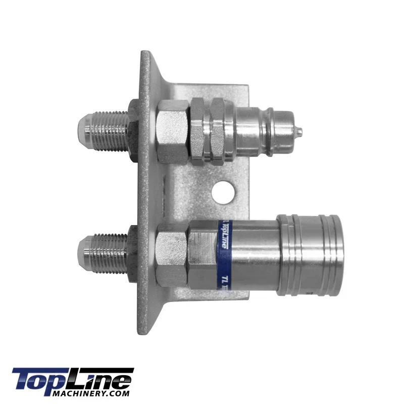 TL32B-FM Male and Female Ag style couplers with 1/2 JIC Bulkhead + Mounting Bracket