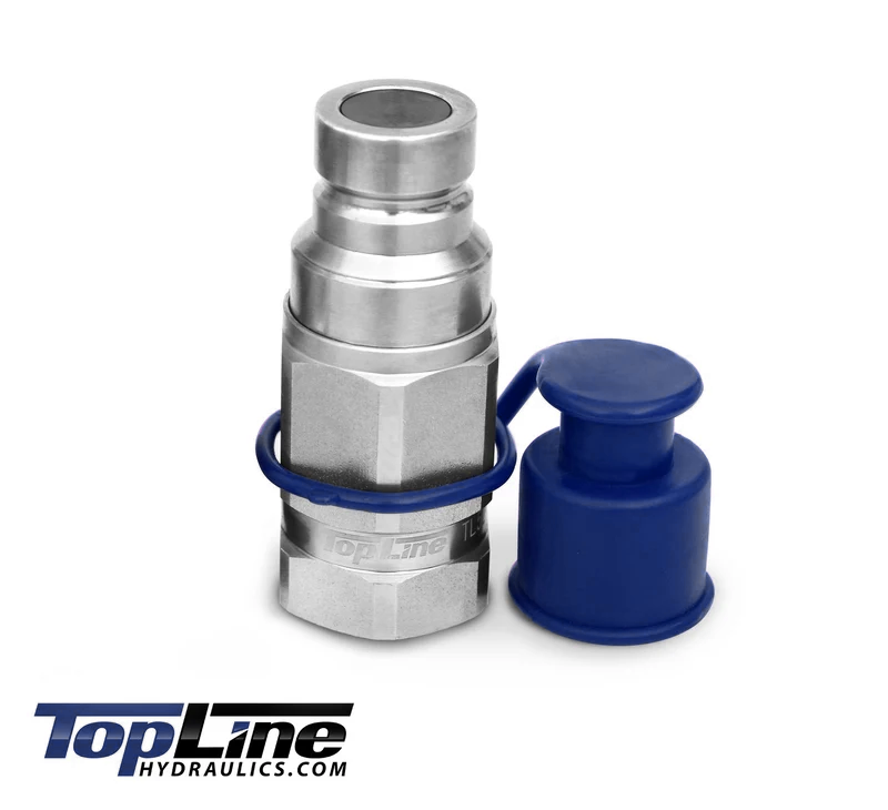TL50-M 1" NPT Thread Male Flat Face High Flow Quick Connect Hydraulic Coupler 3/4" body size for Bobcat Skid Steer Loaders