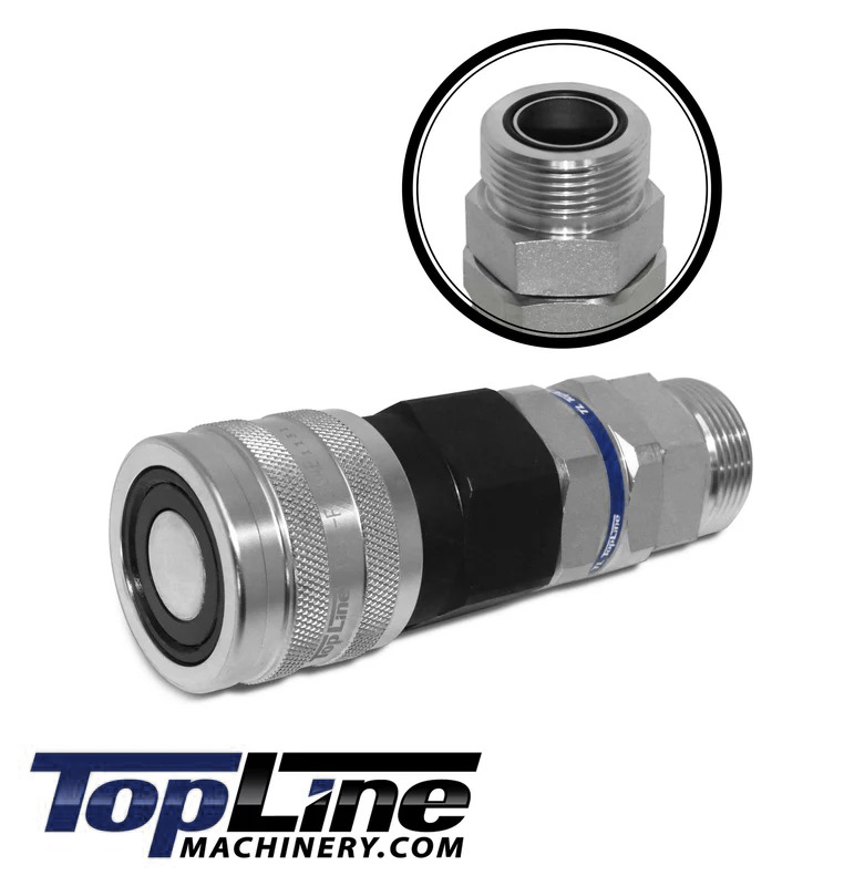 1" ORFS Male Thread - 3/4" High Flow Flat Face Hydraulic Quick Connect Coupling TL151