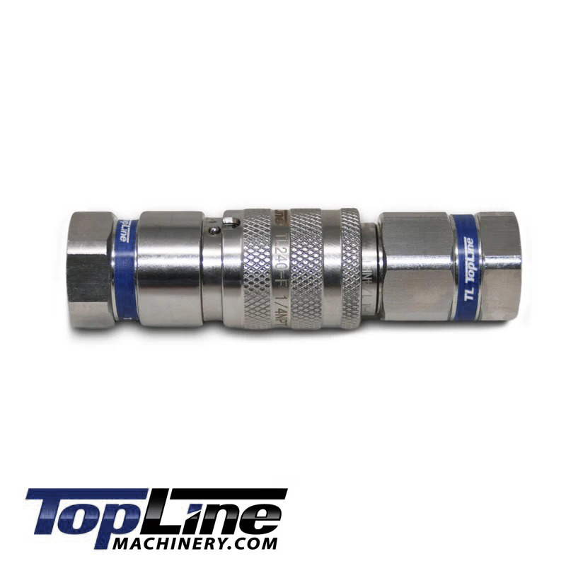 1/4" NPT Thread Flat Face Quick Connect Hydraulic Couplers - 1/4" body size - STAINLESS STEEL | TL240