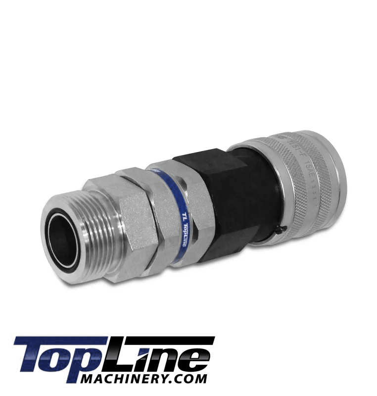 1" ORFS Male Thread - 3/4" High Flow Flat Face Hydraulic Quick Connect Coupling TL151