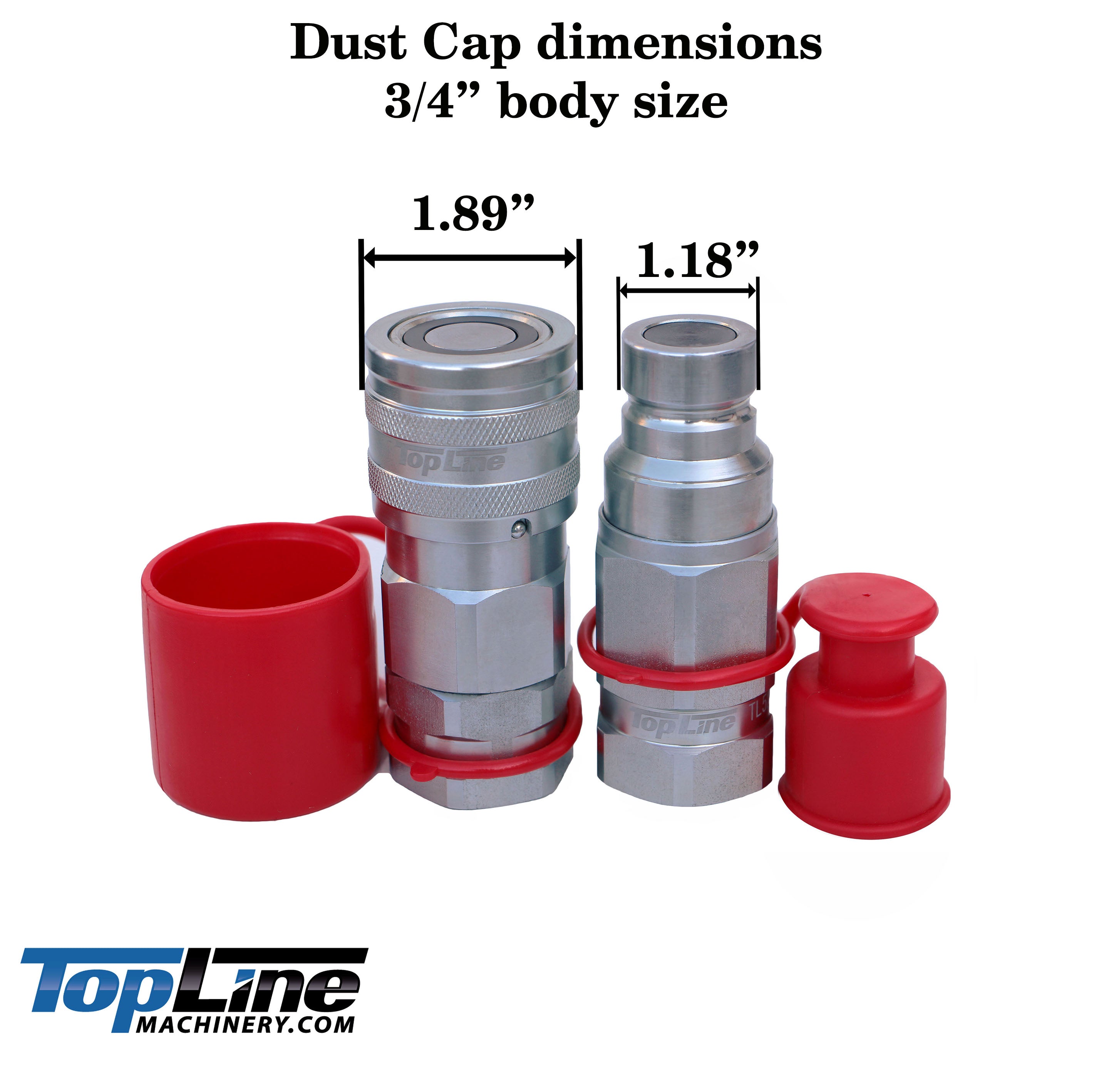 Dust cap set for 3/4" body Flat Face Hydraulic quick coupler Bobcat skid steer