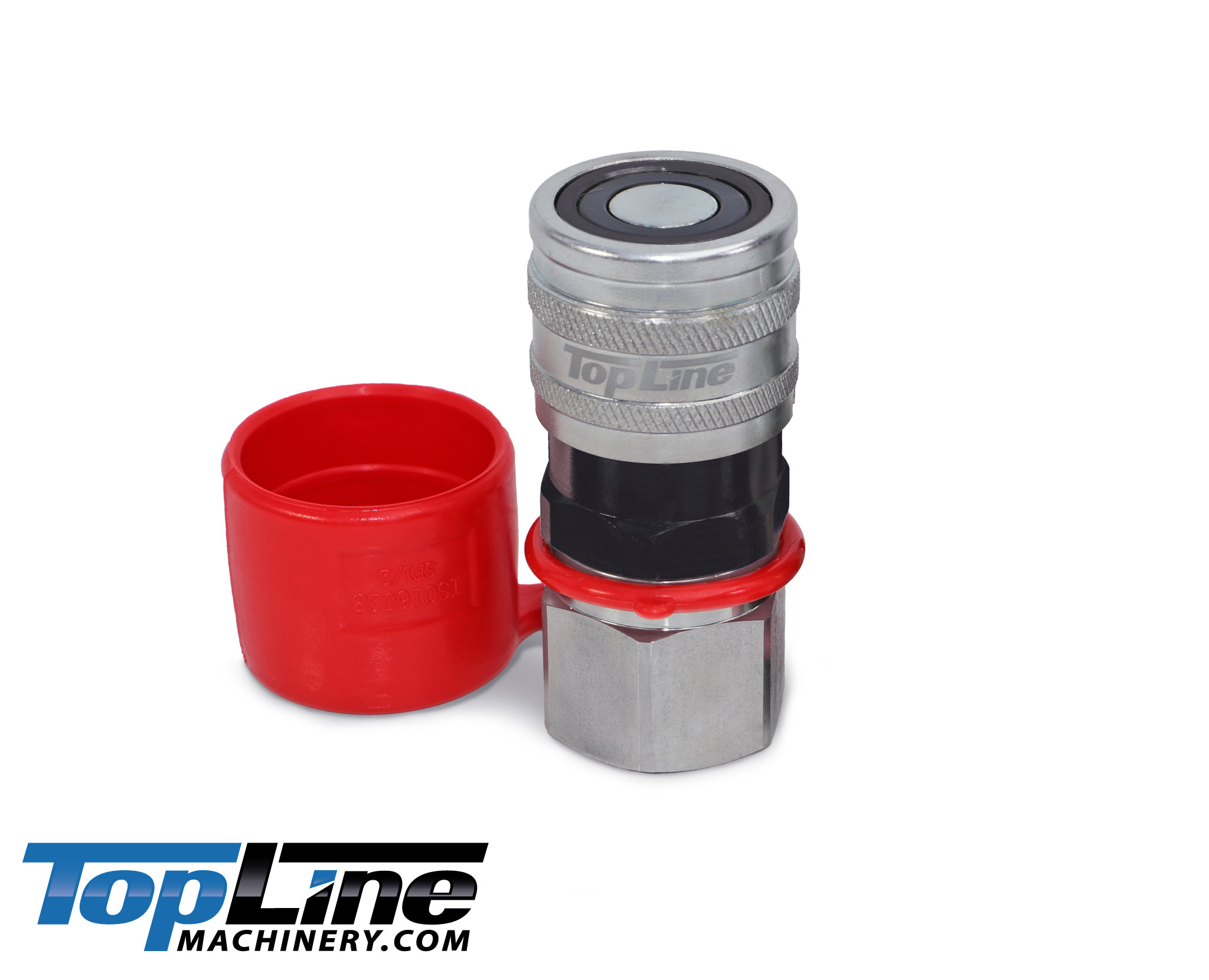 TL92-F 1/2" SAE(ORB) Thread Flat Face Quick Connect Female Hydraulic Coupler 1/2" Body Bobcat Size Skid Steer