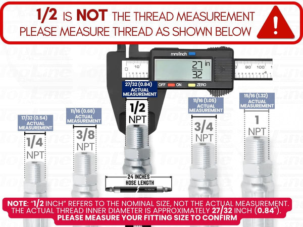 1/2" Hydraulic Hose Assembly with male NPT x male NPT (5220psi)