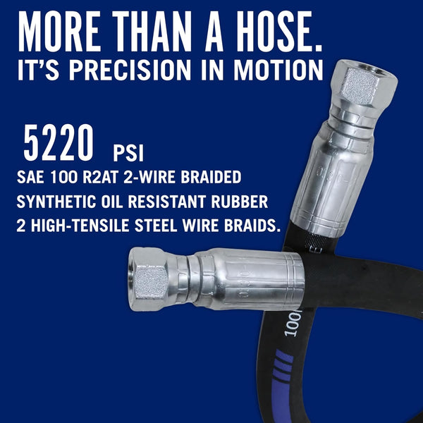 1/2" Hydraulic Hose Assembly with female JIC x female JIC (5220psi)