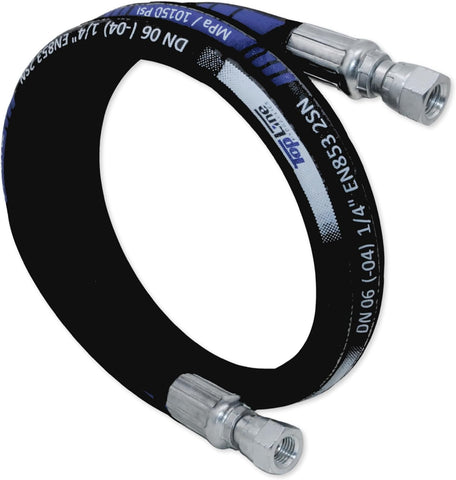 1/4" Hydraulic Hose Assembly with female JIC X female JIC (10,150 psi)