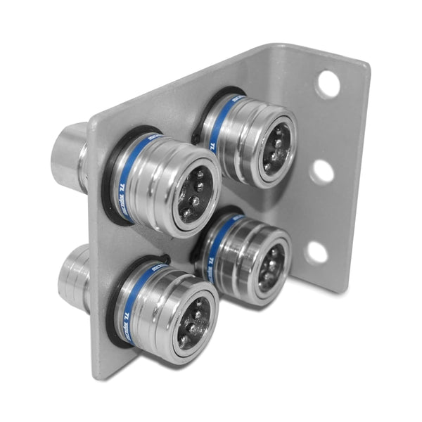 1/2" Body 5/8" SAE Thread | Agricultural Couplers Hydraulic Quick Connect with Break Away Mounting Bracket | ISO 5675 Ag Pioneer Style Couplers | Push/Pull Heavy-Duty Coupling | Model TL132B-4