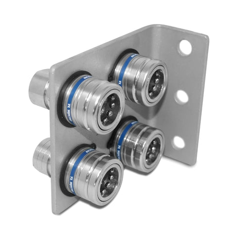 1/2" Body 5/8" SAE Thread | Agricultural Couplers Hydraulic Quick Connect with Break Away Mounting Bracket | ISO 5675 | Push/Pull Heavy-Duty Coupling | Model TL132B-4