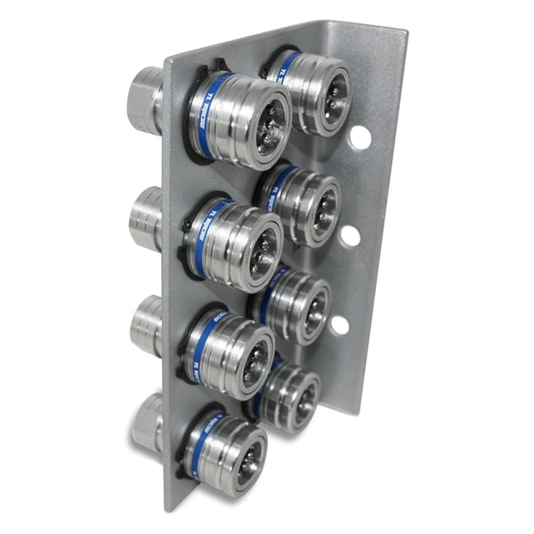 1/2" Body 5/8" SAE Thread | Agricultural Couplers Hydraulic Quick Connect with Break Away Mounting Bracket | ISO 5675 Ag Pioneer Style Couplers | Push/Pull Heavy-Duty Coupling | Model TL132B-8