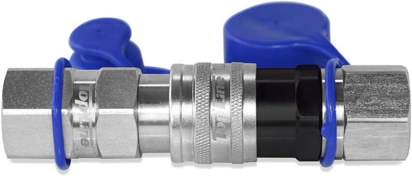 1/2" Body with 1/2" SAE O-Ring BOSS thread | Flat Face Hydraulic Quick Connect Coupler | Heavy Machinery Attachment | ISO 16028 Heavy-Duty Coupling with Dust Caps | Model TL92
