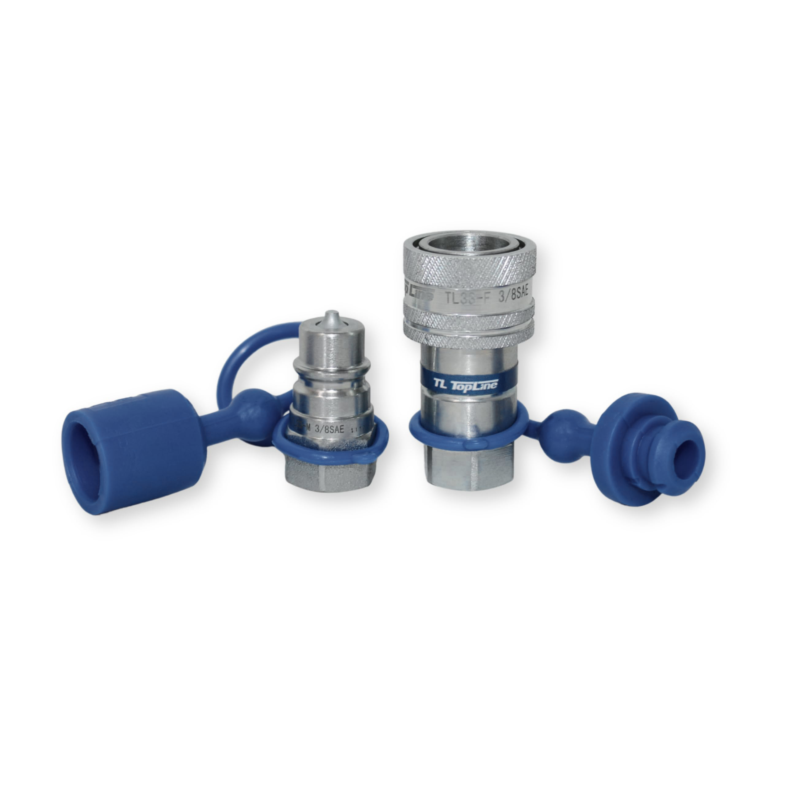 TL33 3/8" SAE Thread Hydraulic Quick Connect Coupler Set 1/4” Body Ag ISO 5675