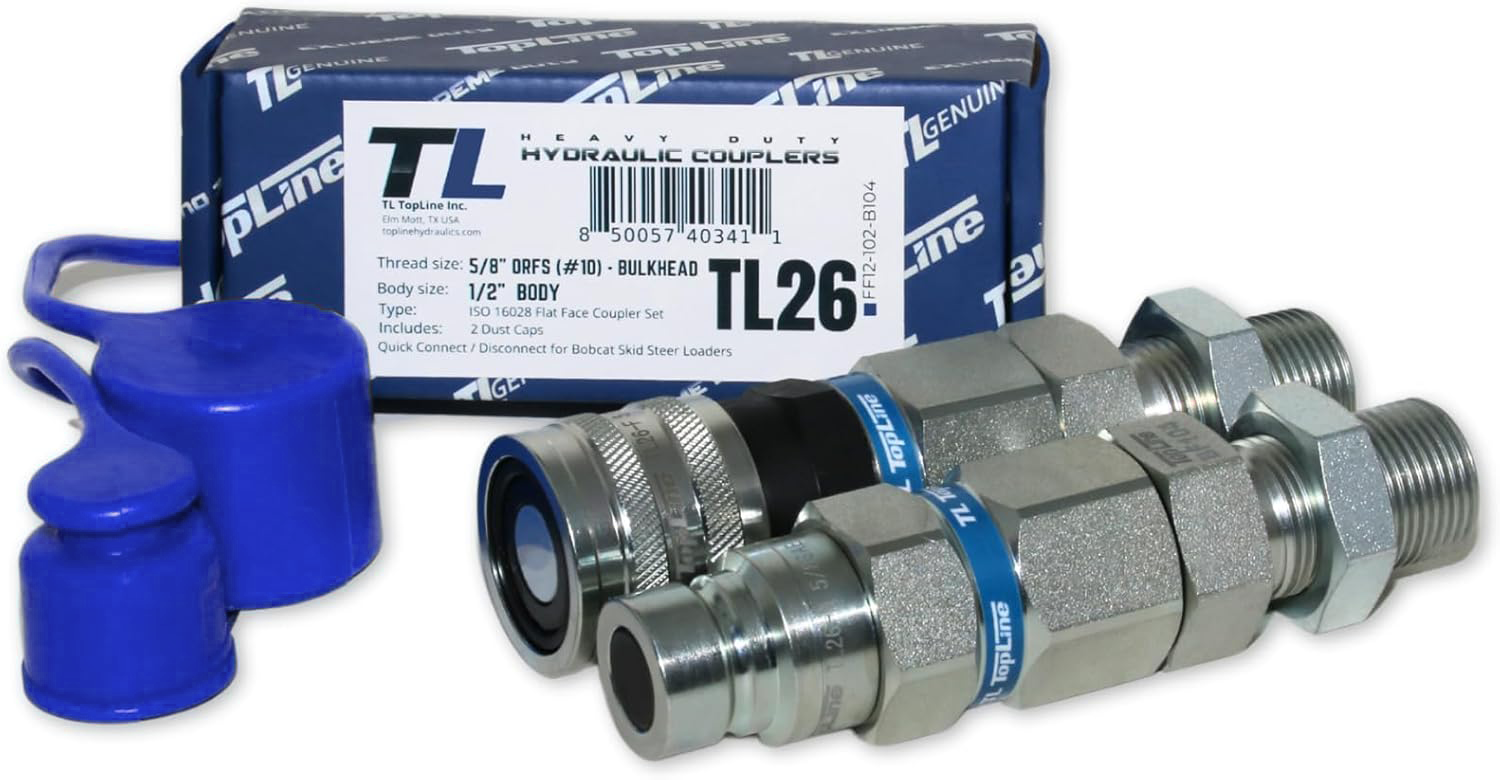 TL26 Flat Face Hydraulic Quick Connect Couplers with 5/8