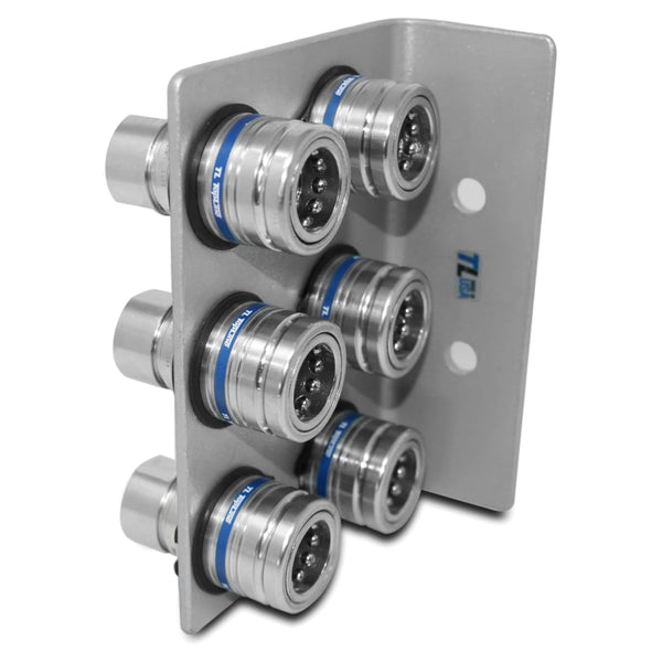 1/2" Body 5/8" SAE Thread | Agricultural Couplers Hydraulic Quick Connect with Break Away Mounting Bracket | ISO 5675 | Push/Pull Heavy-Duty Coupling | Model TL132B-6