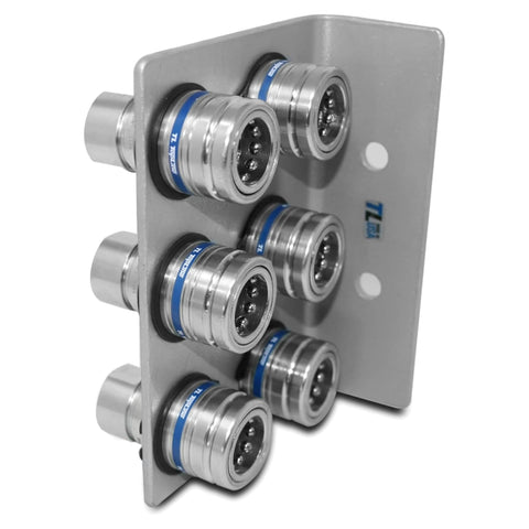 1/2" Body 5/8" SAE Thread | Agricultural Couplers Hydraulic Quick Connect with Break Away Mounting Bracket | ISO 5675 | Push/Pull Heavy-Duty Coupling | Model TL132B-6