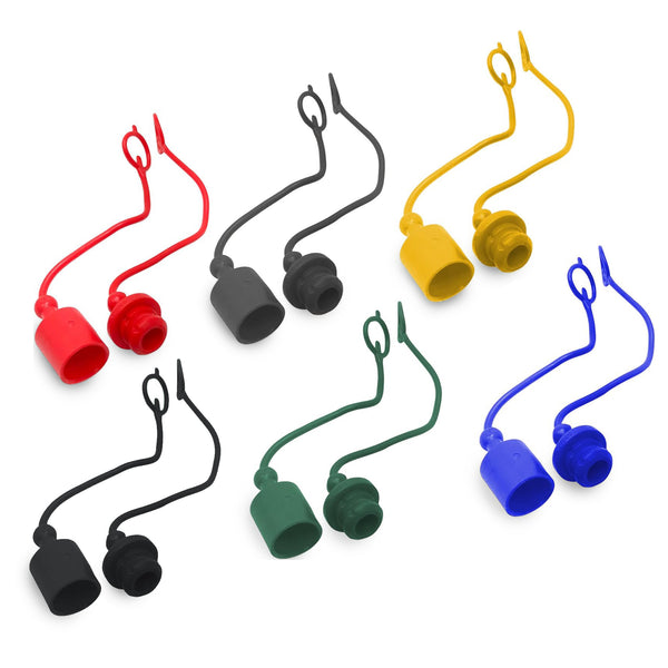 1/2" body Ag Style Dust caps for Agricultural quick couplers (Red, Green, Yellow, Gray, Blue,Black)
