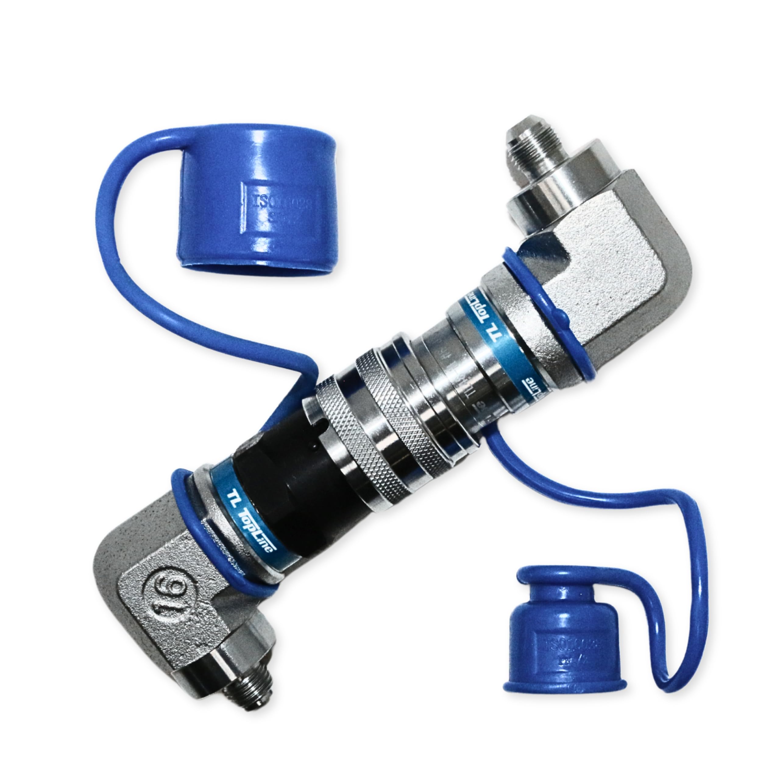 TL48 1/2" Body 90 deg. Elbow 3/8” JIC Thread Flat Face Quick Connect Coupler
