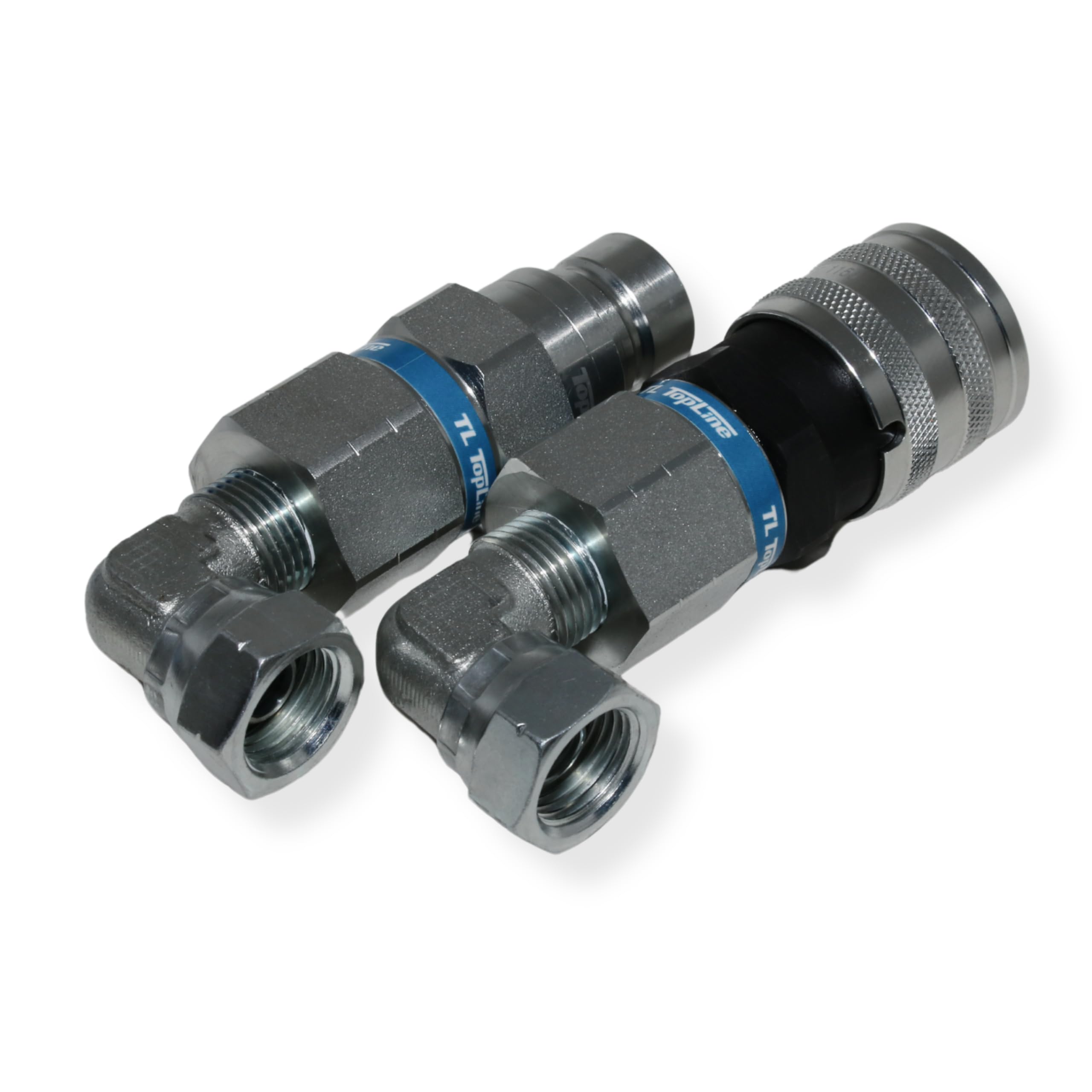 TL23E 1/2 NPT Flat Face Hydraulic Quick Coupler 1/2 body 90 deg. Elbow Bobcat