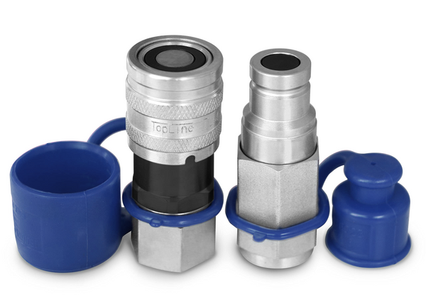 TL45 1/2" SAE Thread 3/8" body size Flat Face Quick Connect Hydraulic Couplers  for Bobcat Skid Steer Loaders
