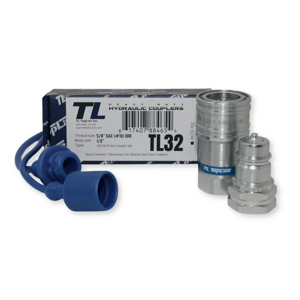 TL32 5/8" SAE Thread Ag Quick Connect Hydraulic Poppet style Coupler 1/2" body size for Tractor Implements