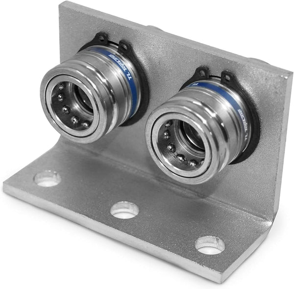 1/2" Body 5/8" SAE Thread | Agricultural Couplers Hydraulic Quick Connect with Break Away Mounting Bracket | ISO 5675 | Skid Steer Bobcat Attachment | Push/Pull Heavy-Duty Coupling | Model TL132B-2