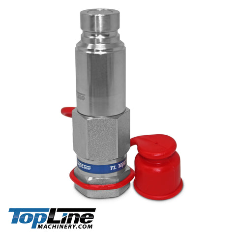 TL85 5/8"(#10) SAE Flat Face Connect Under Pressure Male Hydraulic Quick Coupler