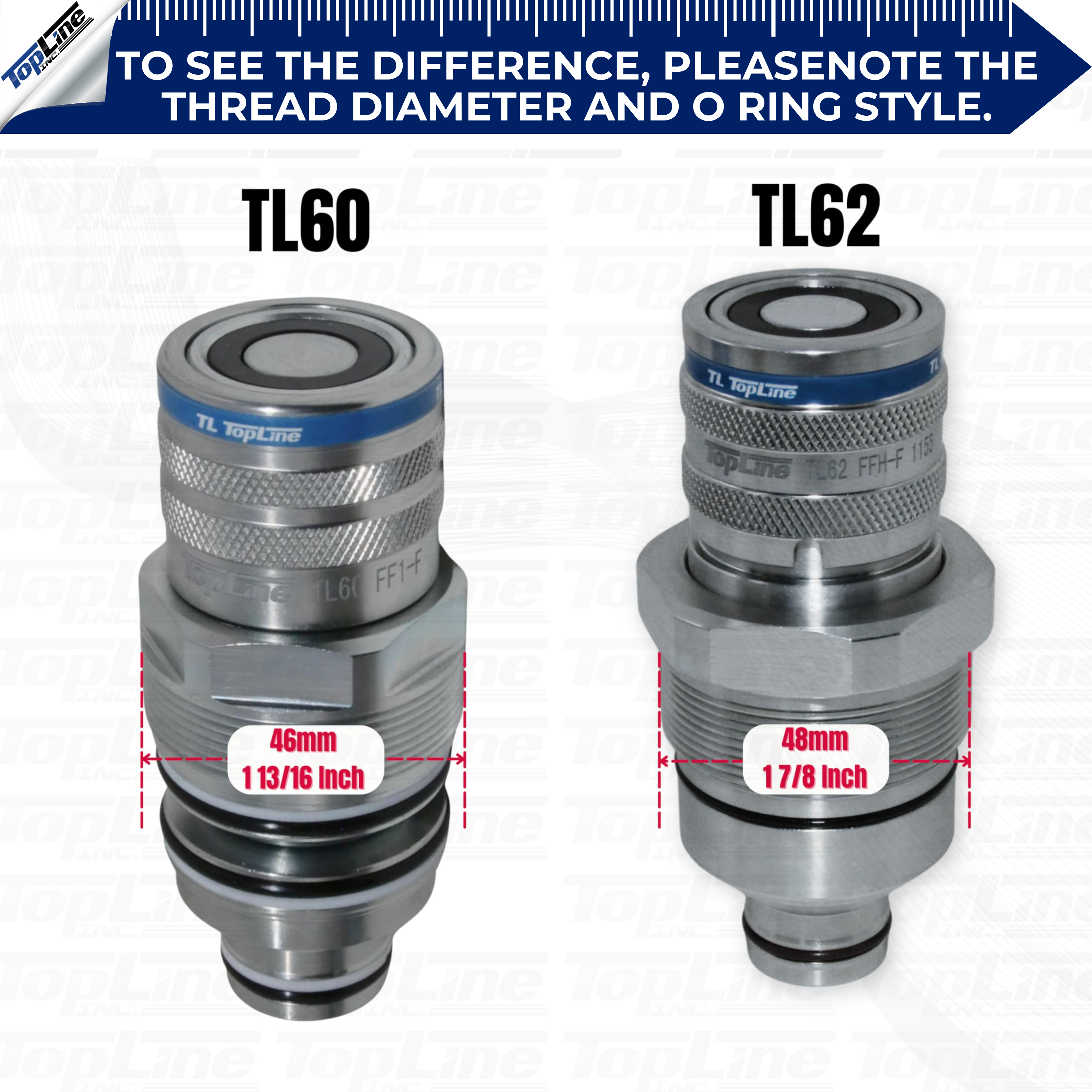 1/2" Aftermarket Replacement for 4BD4FI Cartridge Female FFI Coupler Flat Face TL60