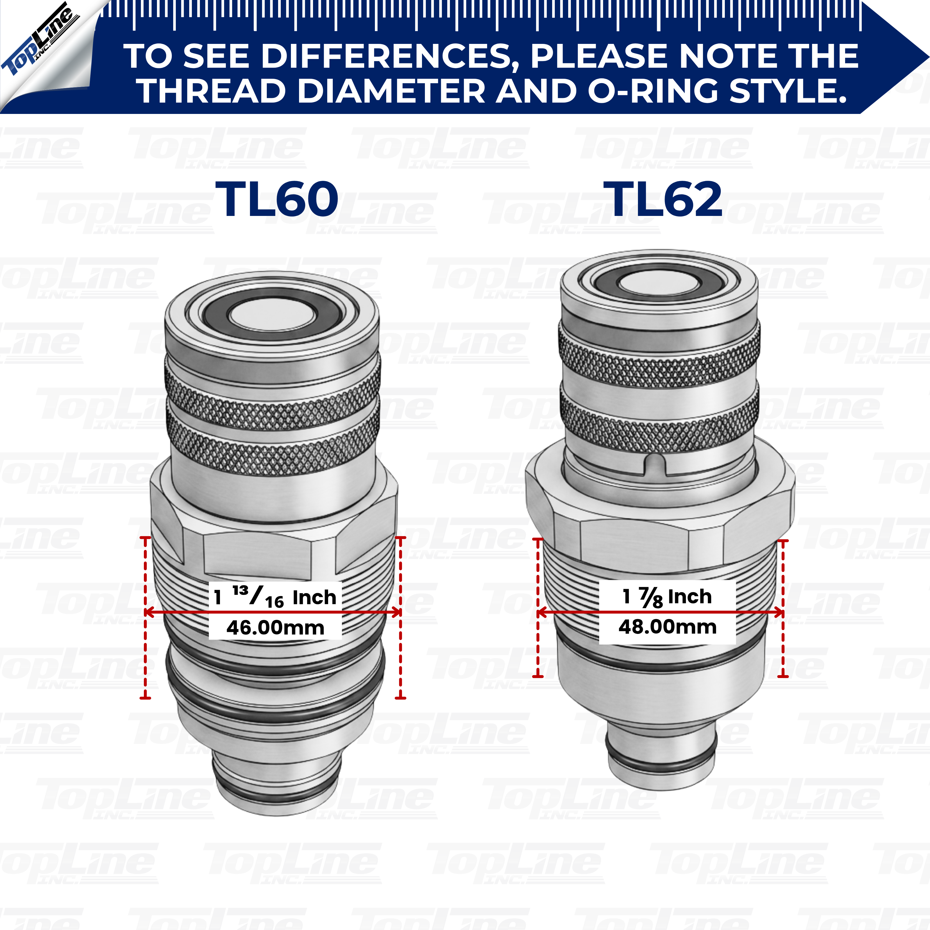 Aftermarket Replacement 4BD4FH Cartridge Type Female FFH Coupler Flat Face TL62