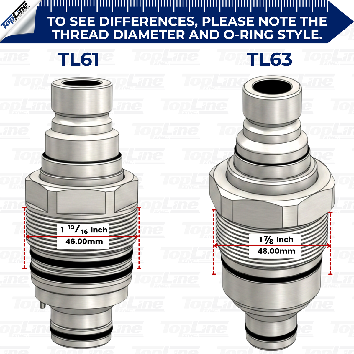 Aftermarket Replacement for 4BD4FH Cartridge Type Male Coupler Flat Face TL63