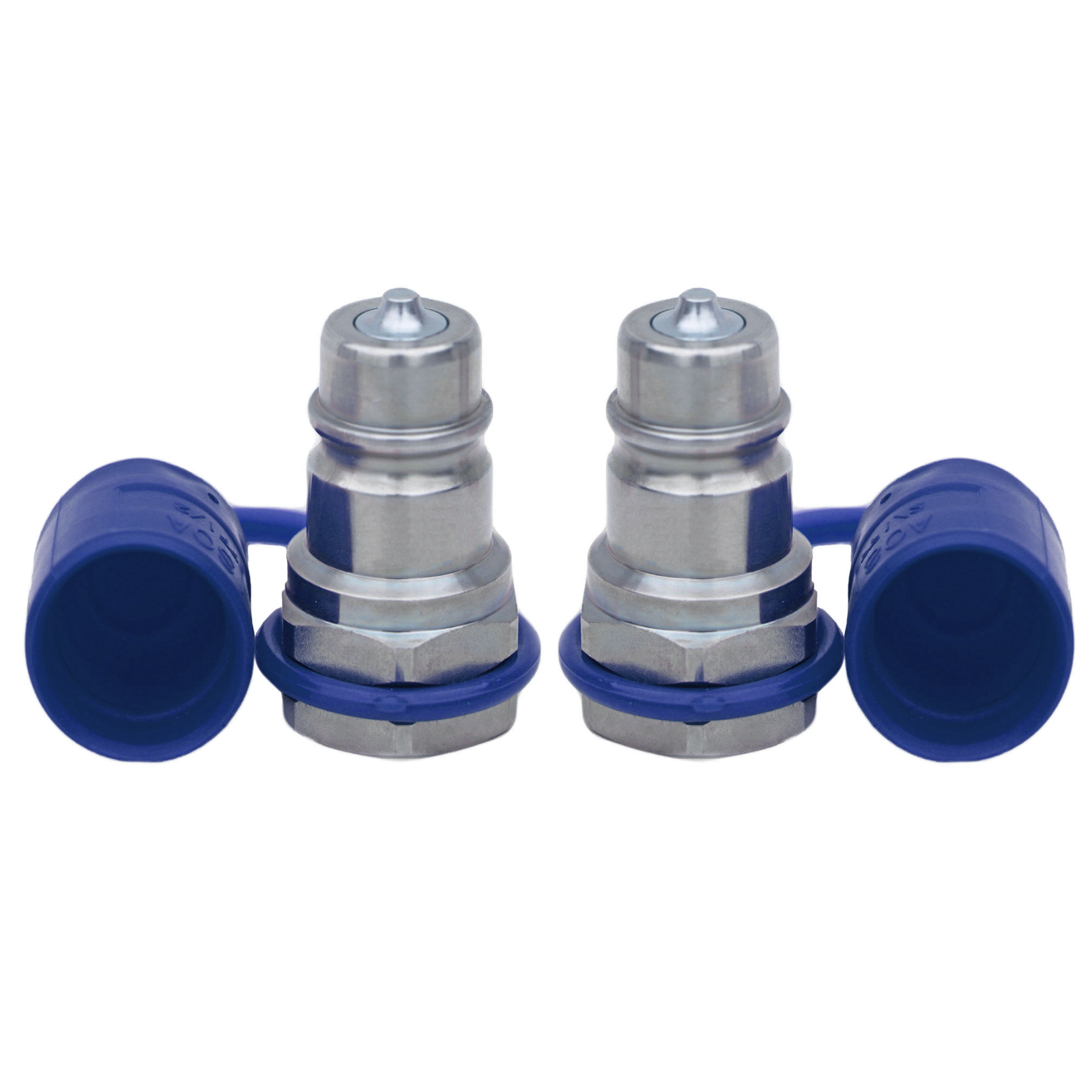 TL37-M 1/2" NPT Thread Ag Quick Connect Hydraulic Poppet style Coupler 1/2" body size for Tractor Bobcat Skid Steer Loaders Implements (Pack of 2)