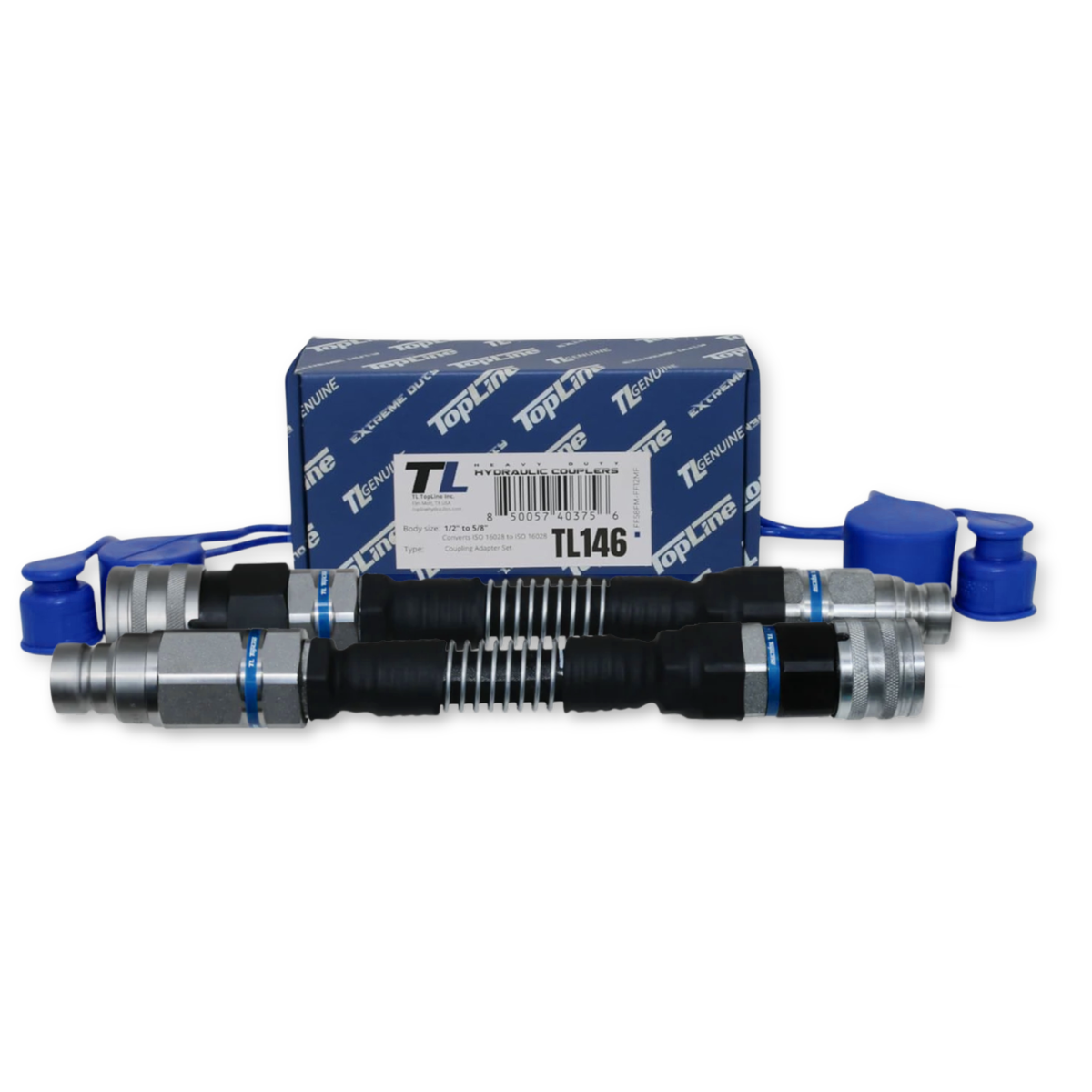 Adapter Set Flat Face Coupler ISO 16028 that converts 1/2 body to 5/8 body size (TL146)
