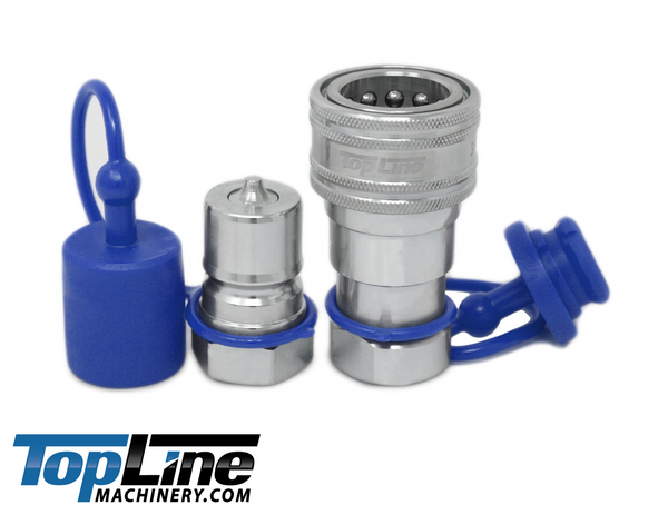 TL74 3/8" SAE Thread Quick Disconnect Hydraulic Coupler Set, 1/4" ISO 7241-B