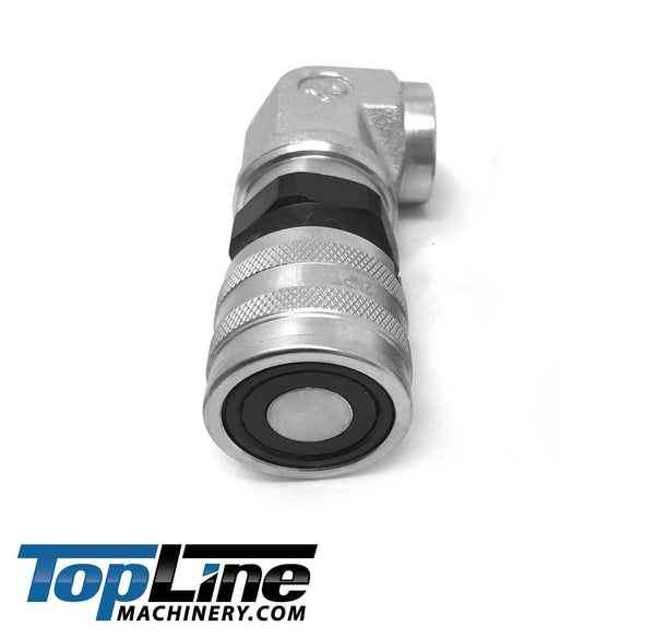TL107-F 1/2 NPT Female Flat Face Hydraulic Quick Coupler 1/2 body 90 deg. Elbow Bobcat